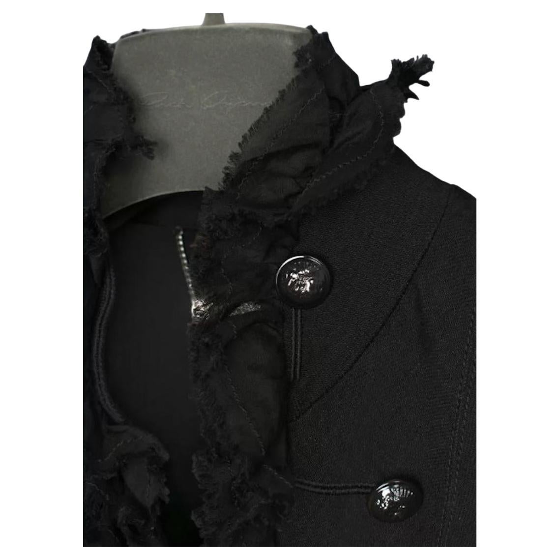 F/W 2008 Vintage Alexander McQueen Black Military Jacket Blazer In Excellent Condition In Montgomery, TX