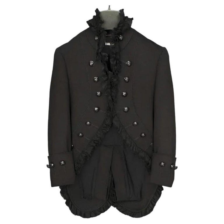 F/W 2008 Vintage Alexander McQueen Black Military Jacket Blazer For