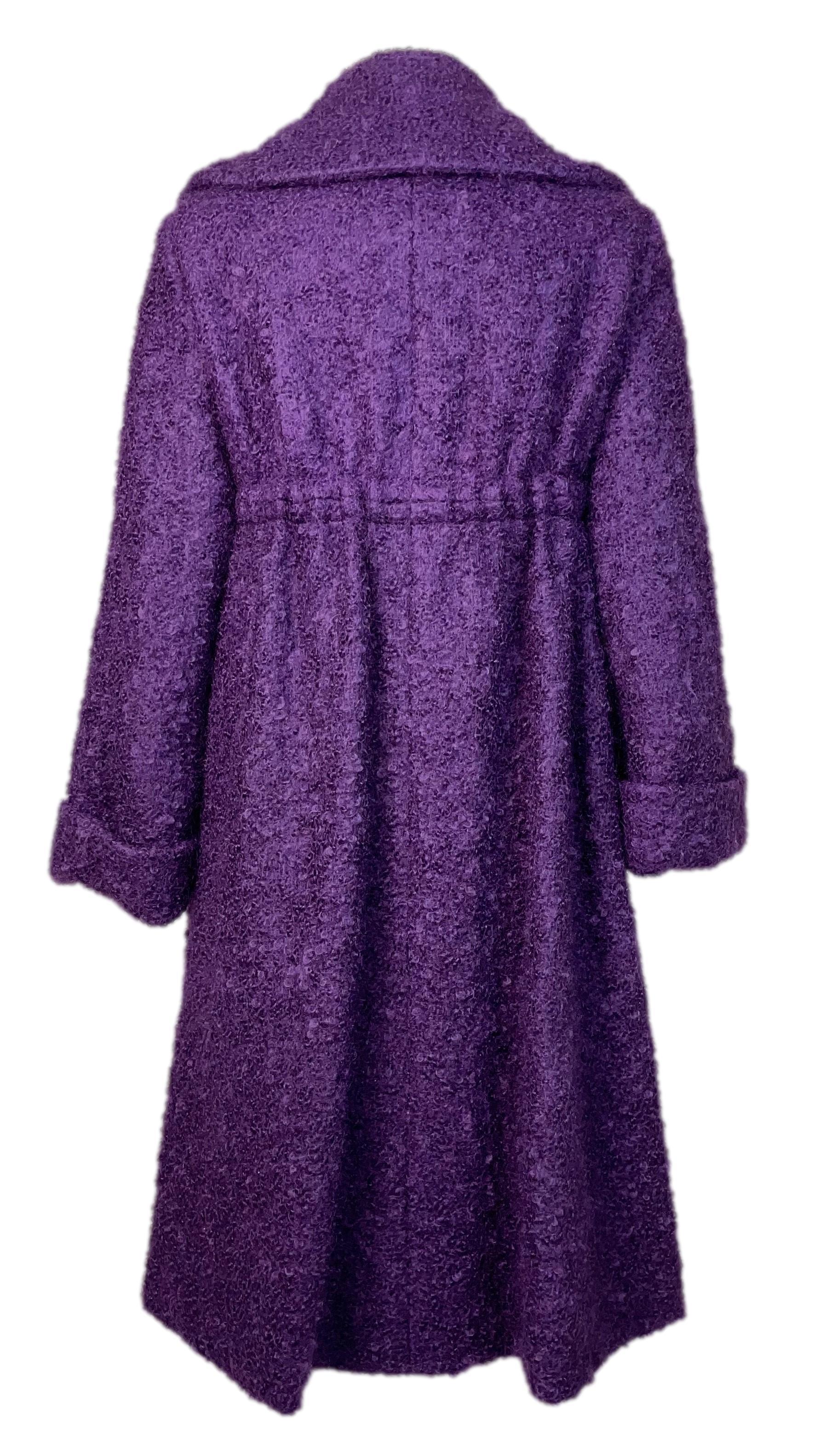 F/W 2009 Christian Dior by John Galliano Haute Couture 1960's Style Purple Coat In Excellent Condition For Sale In Yukon, OK