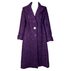 F/W 2009 Christian Dior by John Galliano Haute Couture 1960's Style Purple Coat