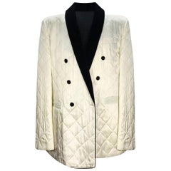 F/W 2009 Dolce & Gabbana Quilted Silk Tuxedo Blazer 