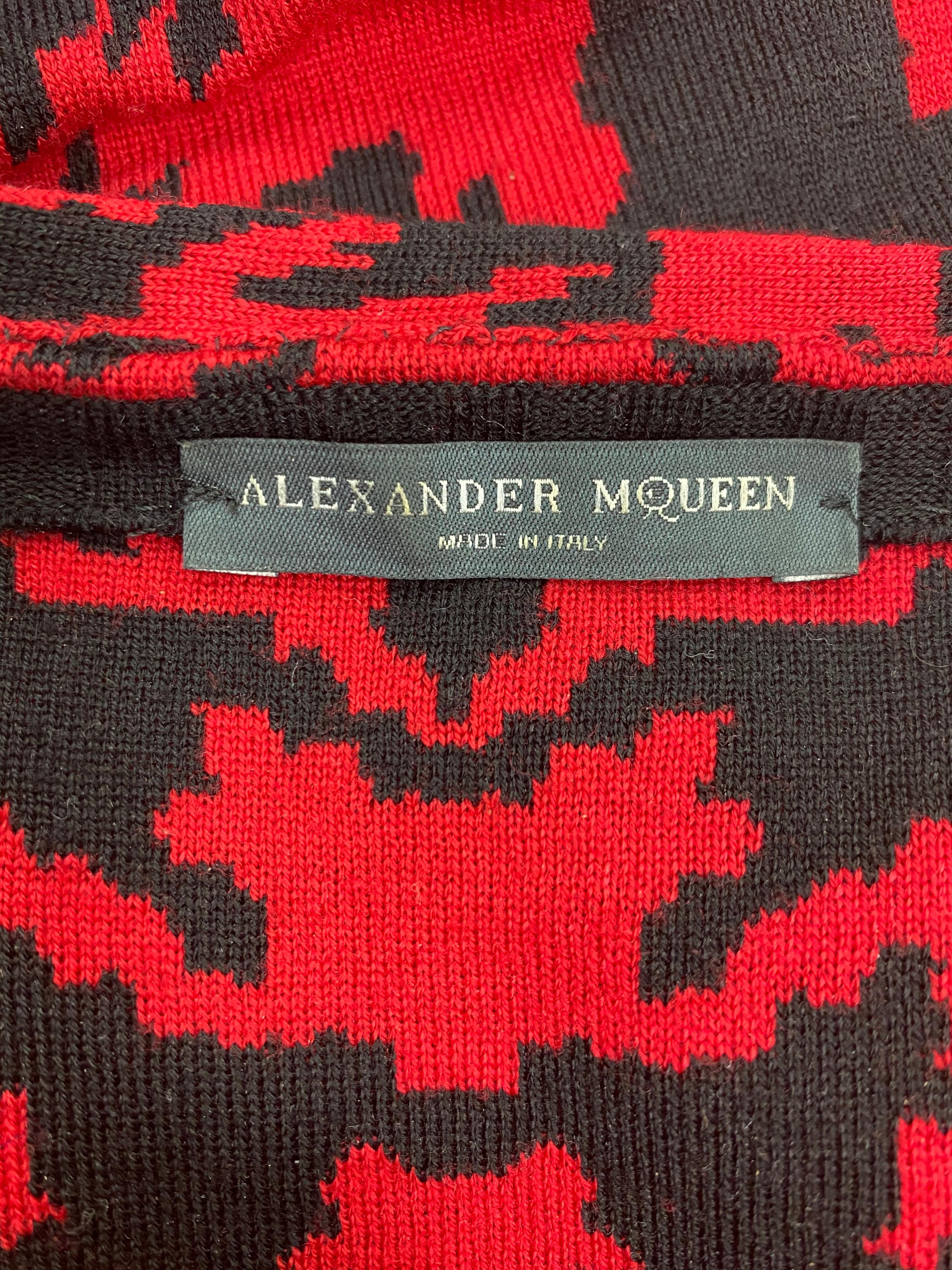 Women's F/W 2009 Iconic Alexander Mcqueen houndstooth print knit dress