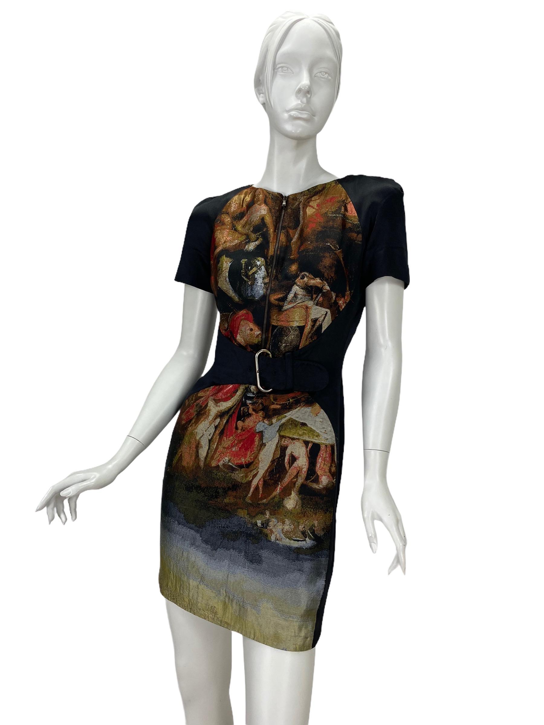 F/W 2010 Alexander McQueen 'HIERONYMUS BOSCH' Kleid ANGELS & DEMONS Kollektion

Starkes Design-Statement aus McQueens letzter Kollektion! Selten!

100% Seide mit Metallic-Finish

Ausgezeichneter gebrauchter Zustand. 

IT Größe 40 - US 4