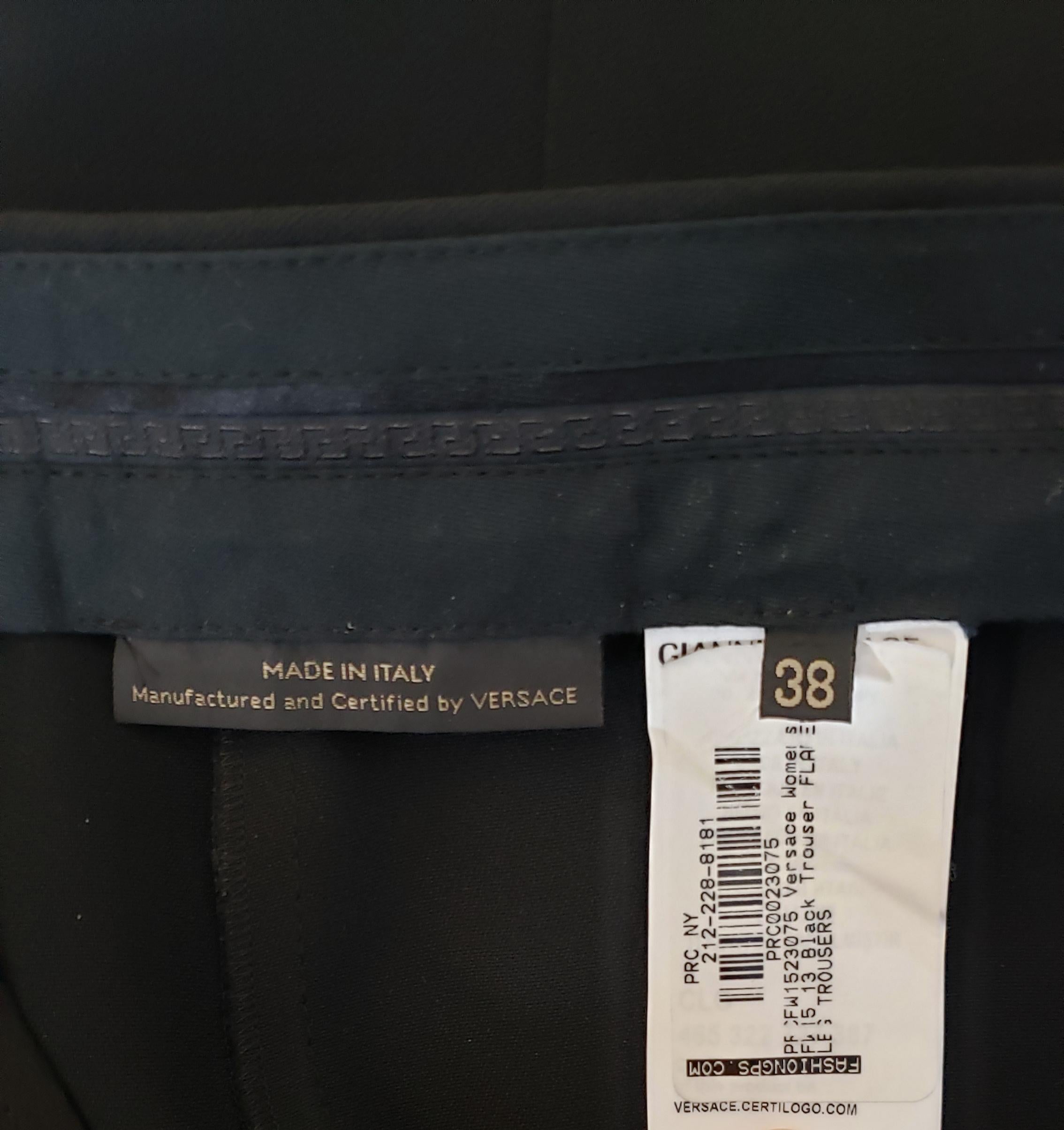 F/W 2010 L #13 VERSACE BLUE and NAVY BLUE MOTORCYCLE LEATHER PANTS size 38 - 2 For Sale 5