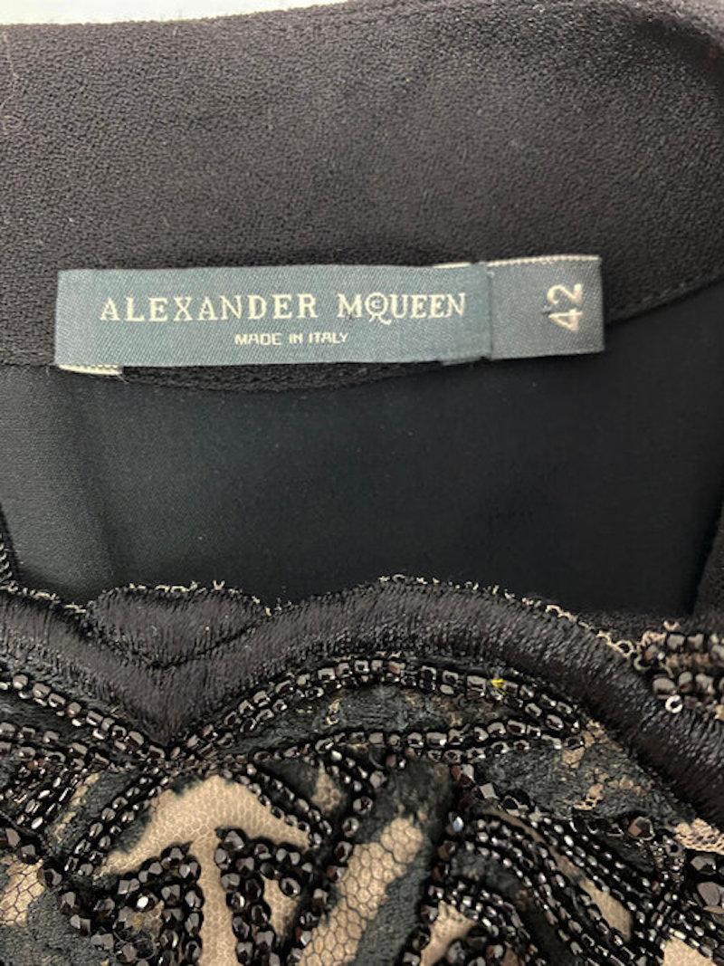  F/W 2010 Vintage Alexander McQueen Beaded lace Dress  6