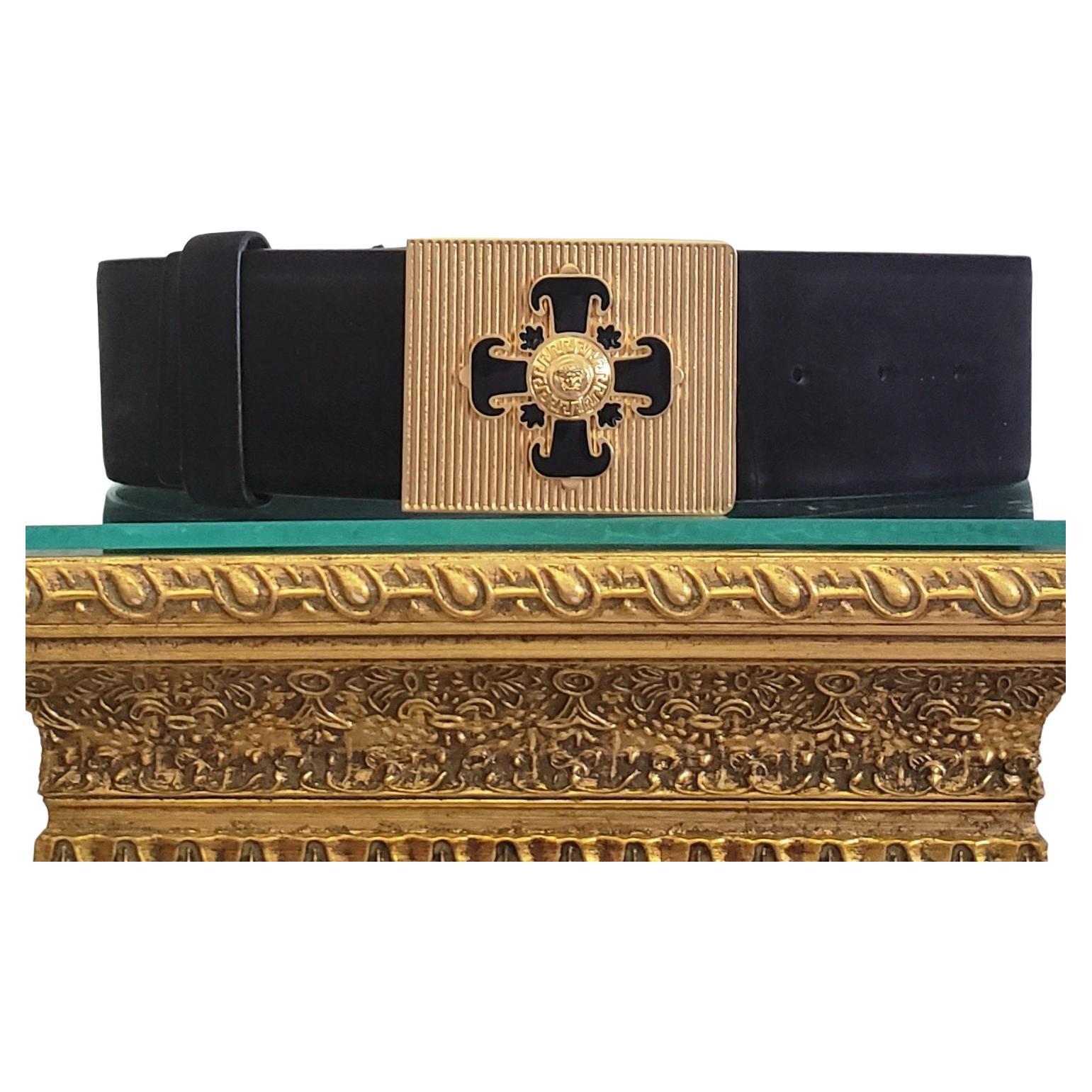 brown versace belt