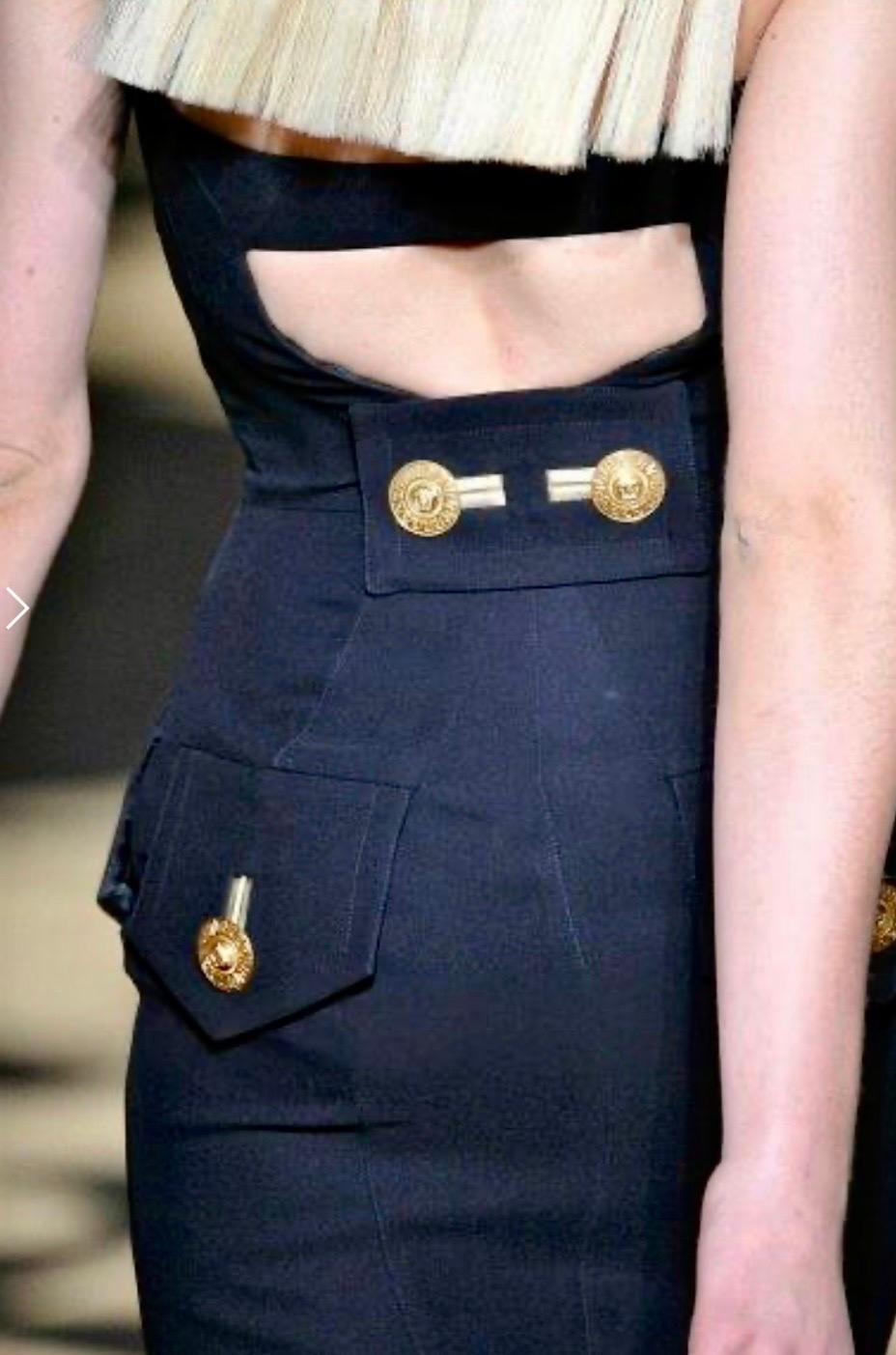 Abito da sera F&F Vintage 2011 Versace nero senza spalline In condizioni Nuovo in vendita a Montgomery, TX