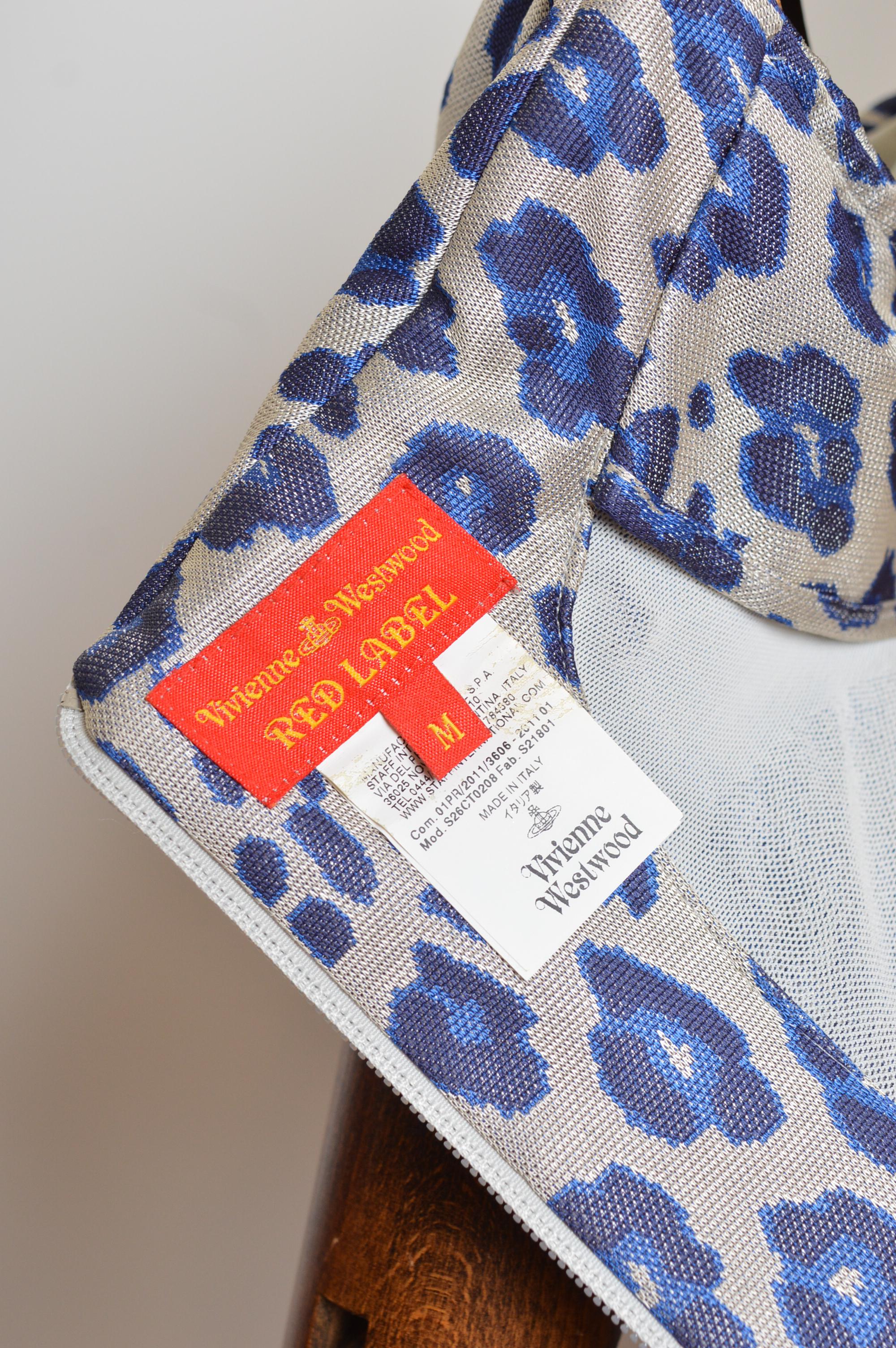 F/W 2011 Vivienne Westwood Blue leopard print corset fitted cocktail dress 13