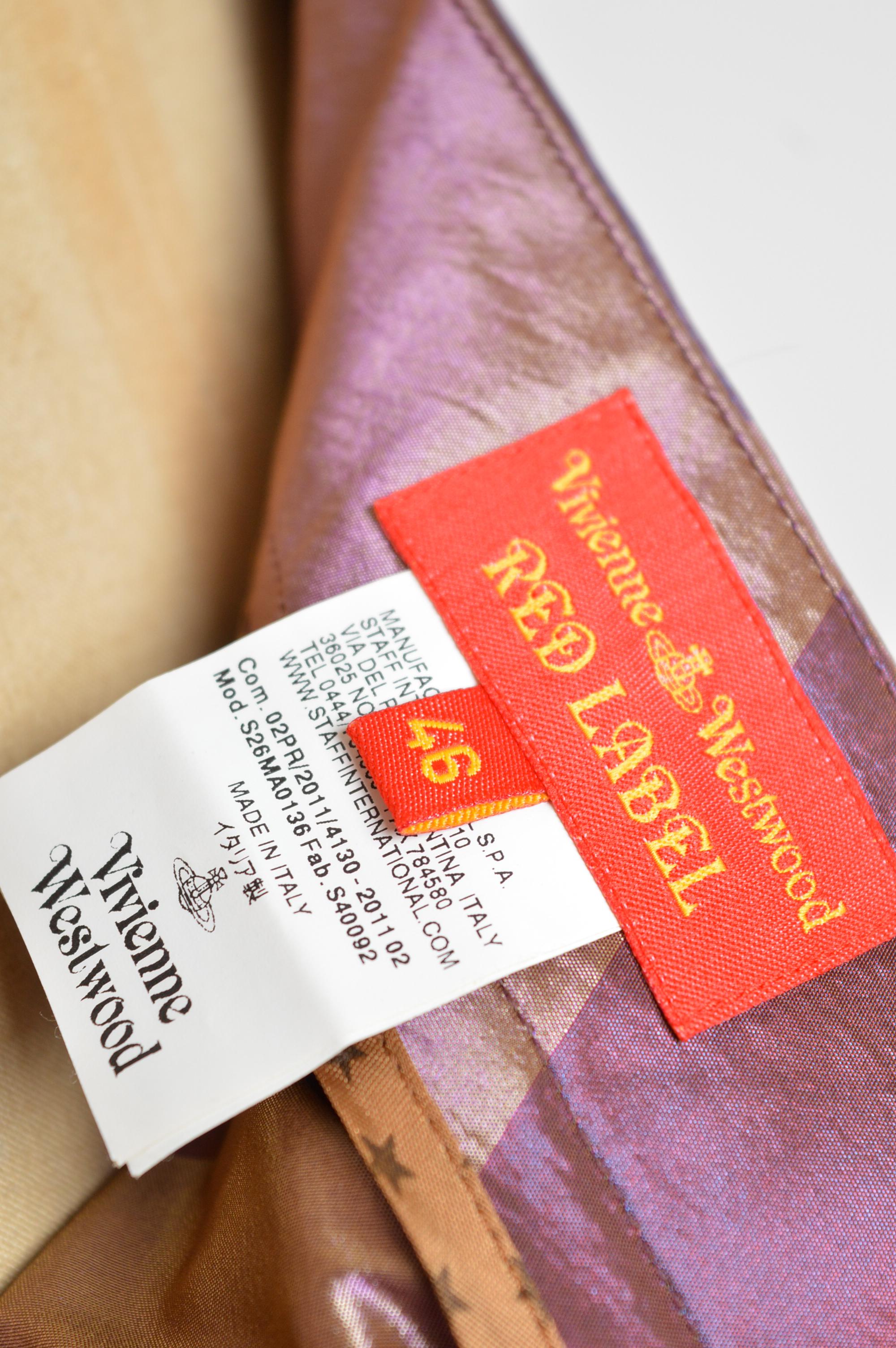 F/W 2011 Vivienne Westwood Dusty Pink Antique Gold Taffeta Structured Skirt For Sale 6