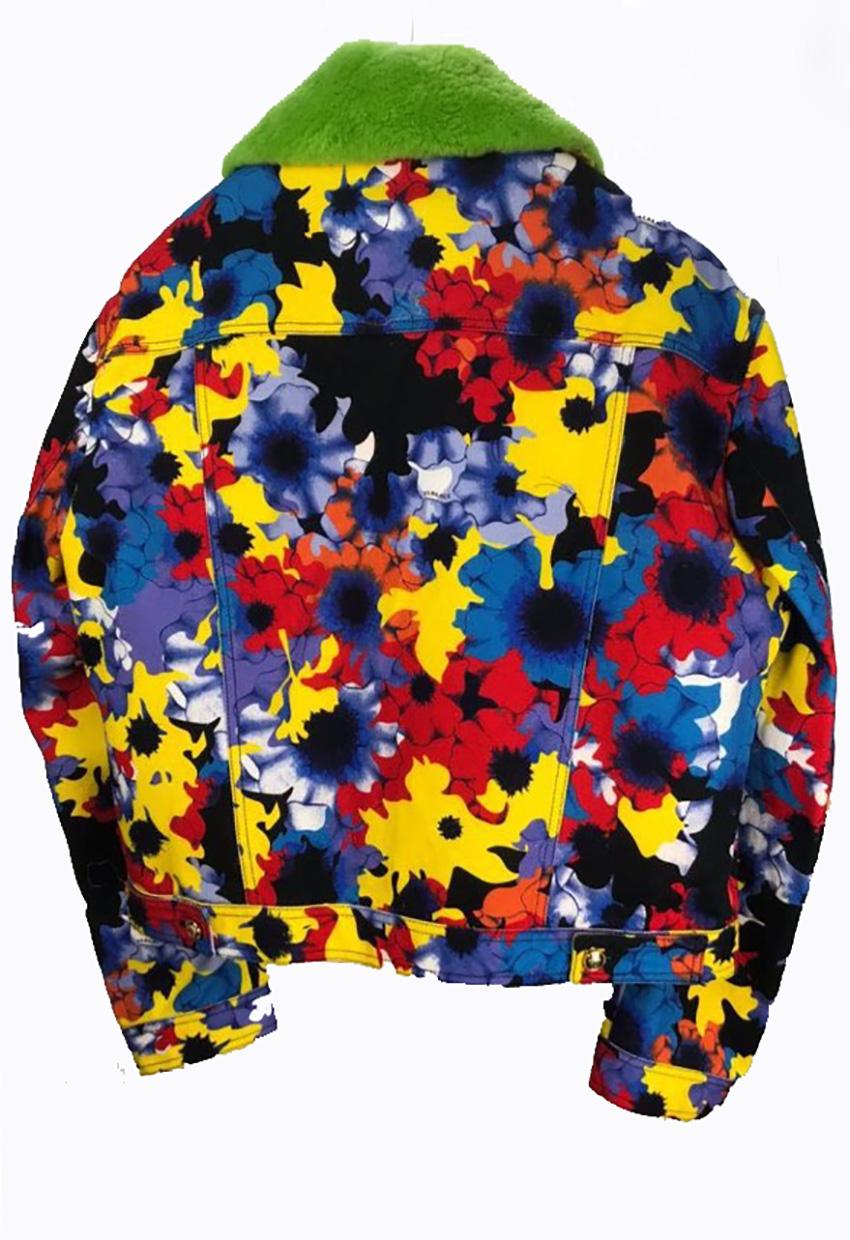 F/W 2012 L #29 VERSACE FLORAL CAMO JACKET 58 - 4XL from Celebrity closet In New Condition In Montgomery, TX