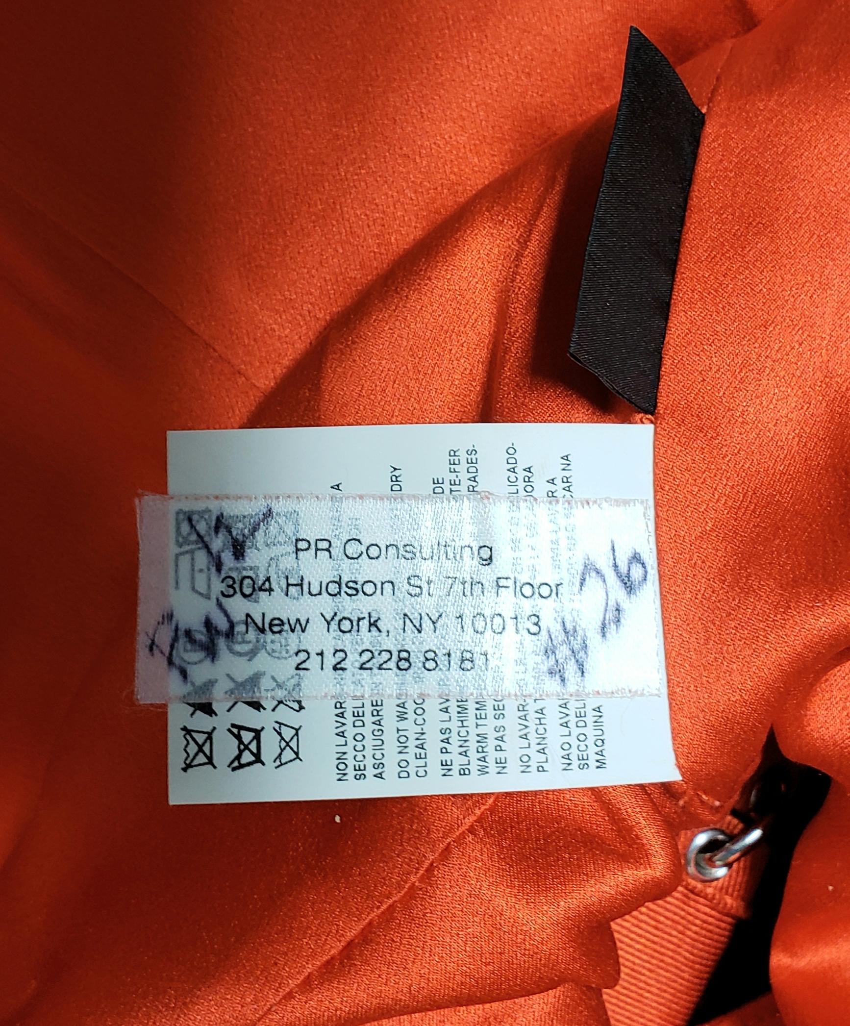F/W 2012 look # 26 NEW VERSACE ORANGE CHAIN MESH PANEL DRESS 38 - 2 For Sale 8