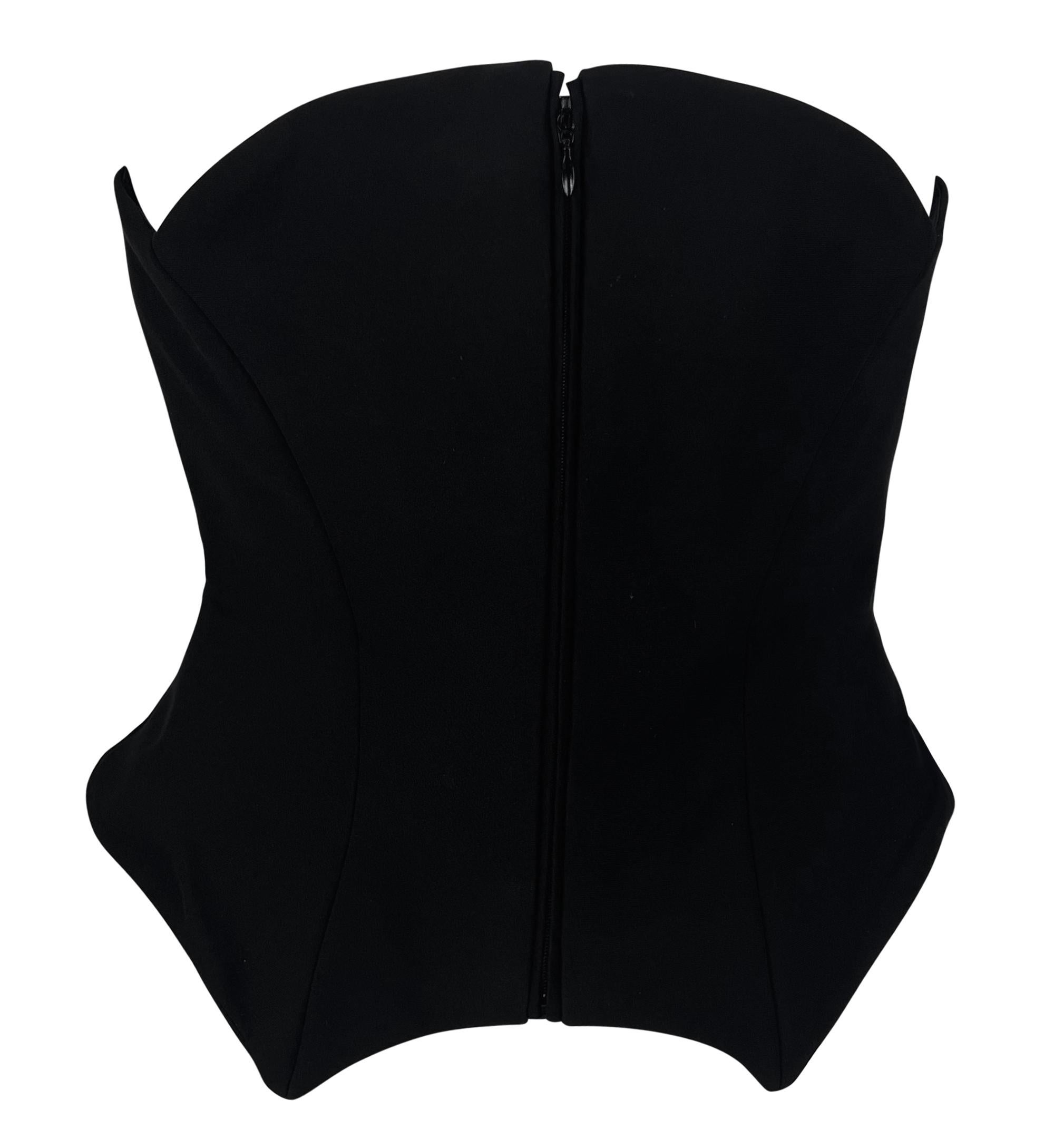 F/W 2012 Versace by Donatella Runway Blue Rhinestone Crucifix Corset Top For Sale 5