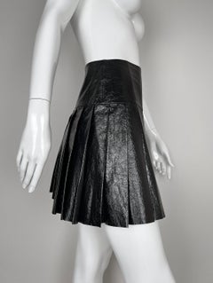 F/W 2013 Chanel lambskin leather pleated skirt runway collection