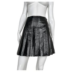 F/W 2013 Chanel lambskin leather pleated skirt runway collection