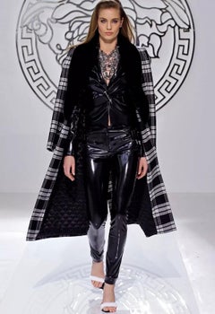 F/W 2013 Look #3 New Versace Black Japanece Vinyl Jacket 38 - 2