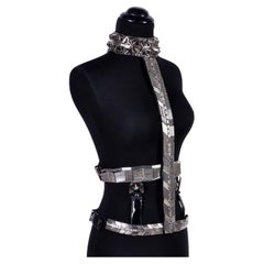 F/W 2013 Look # 30 NEW VERSACE T-STRAP EMBELLISHED HARNESS with CRYSTALS 38 - 4