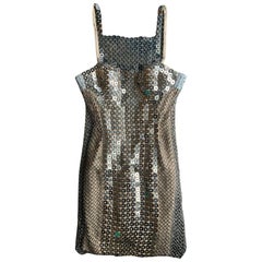 F/W 2013 Versace Metal Embellished Leather Dress