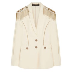 F/W 2014 L # 47 NEW VERSACE EMBELLUSHED SILK-CREPE BLAZER 38 - 2 as seen on Jen