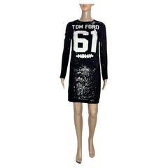 See One 2014 # 20 TOM FORD BLACK SEQUIN DRESS as seen on Beyonce Sz IT 34