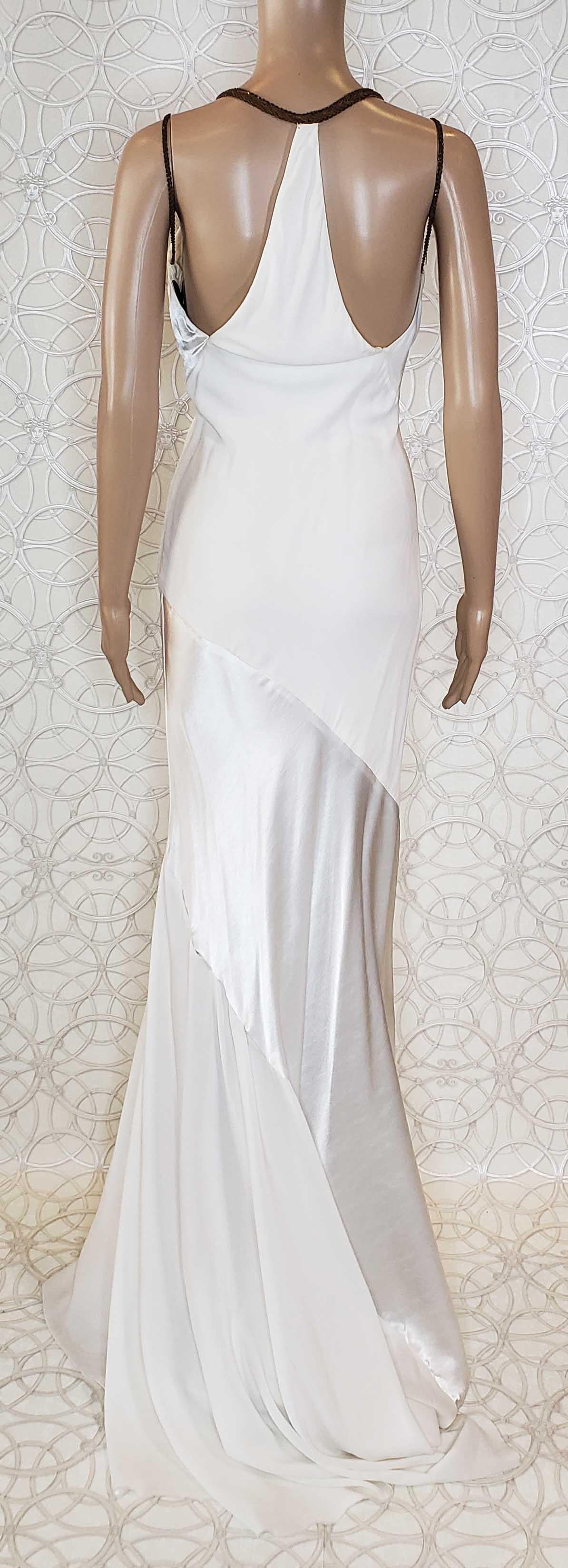 F/W 2014 Look # 51 NEW VERSACE WHITE GOWN DRESS as seen on Heidi 38 - 2 For Sale 5