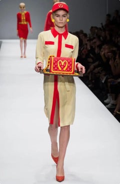 H/W 2014 Moschino McDonalds Laufsteg Crossbody-Tasche aus Fast Food-Leder