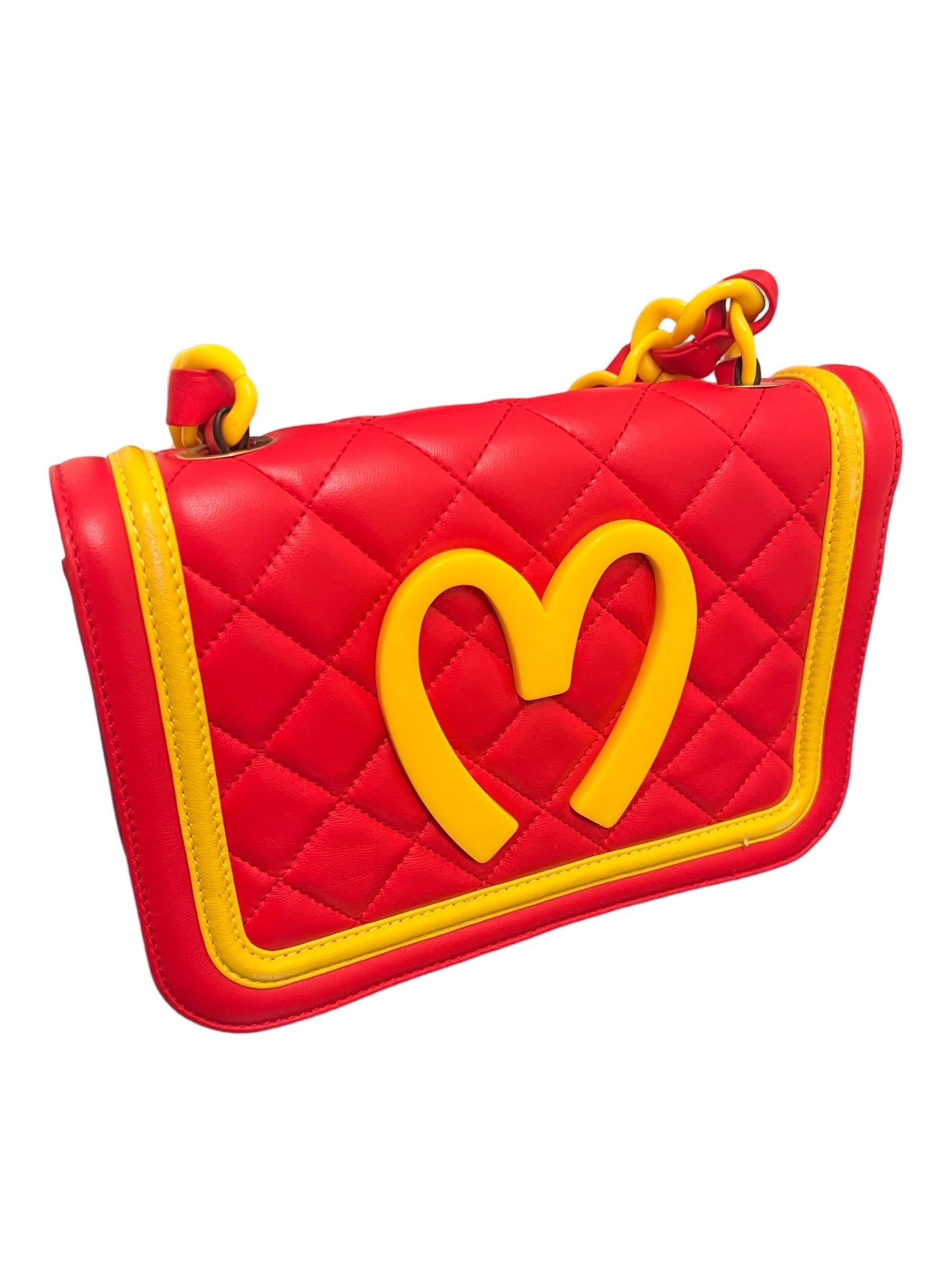 F/W 2014 Moschino McDonalds Runway Fast Food Leather Crossbody Bag 2