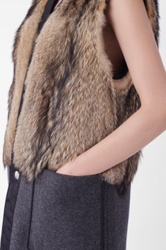 F/W 2014 Runway Mens Fur Waistcoat