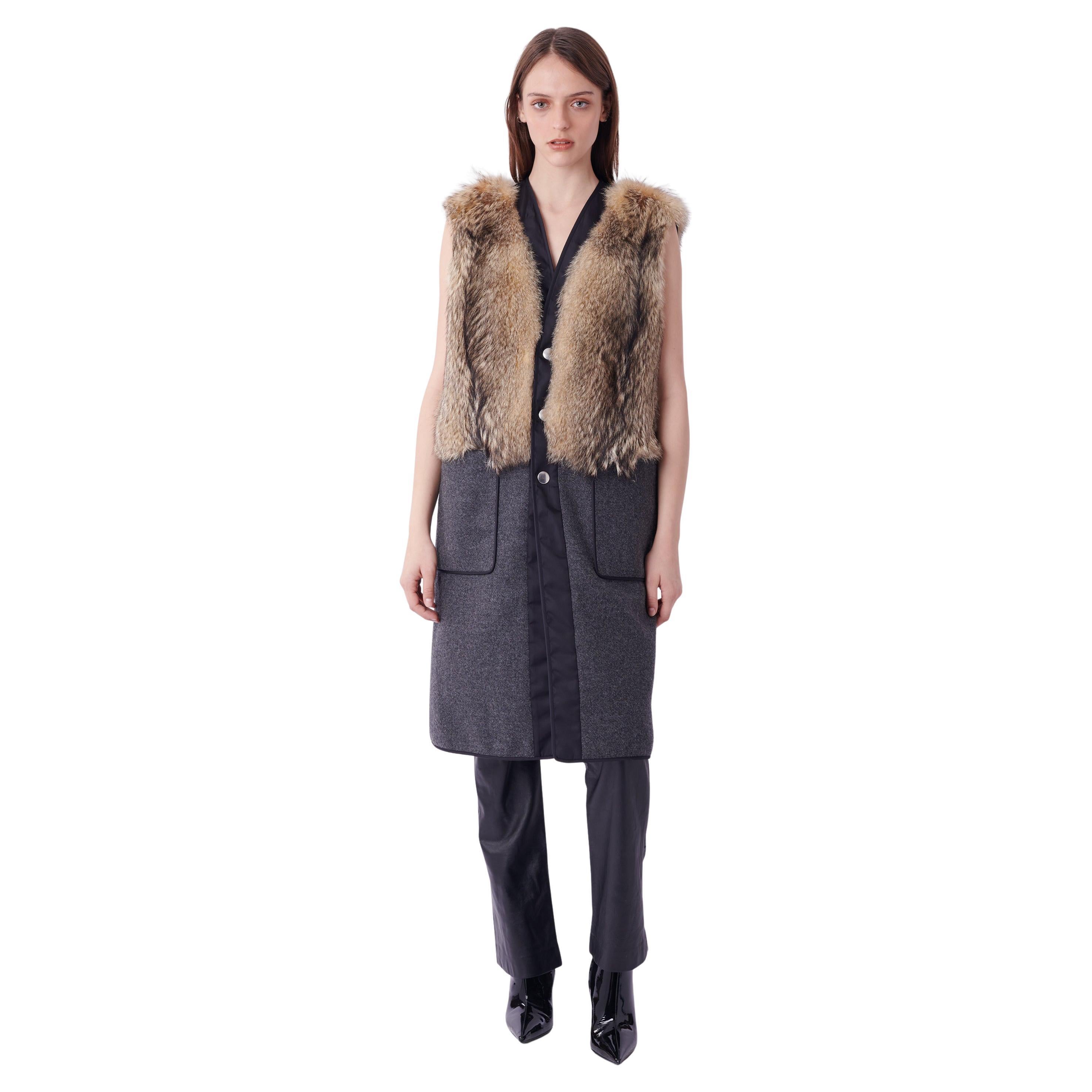 F/W 2014 Runway Mens Fur Waistcoat For Sale