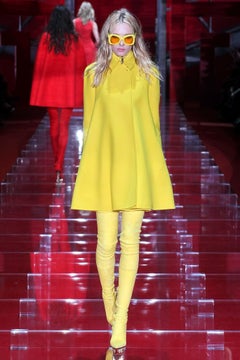 F/W 2015 Look # 10 NEW VERSACE YELLOW SUEDE BOOTS 40 - 10