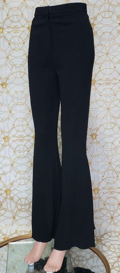 F/W 2015 Look # 13 VERSACE BLACK FLARED PANTS size 38 - 4
