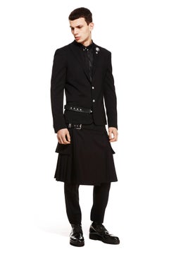 F/W 2015 look #2 NEW VERSACE VERSUS BLACK WOOL SUIT 48 - 38 (M)