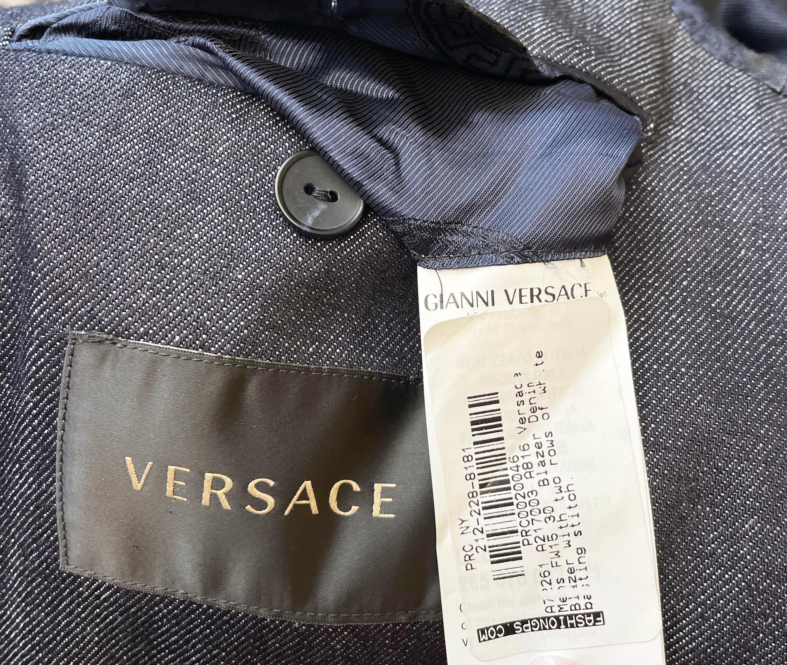 Look A/I 2015 #30 NUOVO SUIT VERSACE JEANS in vendita 5