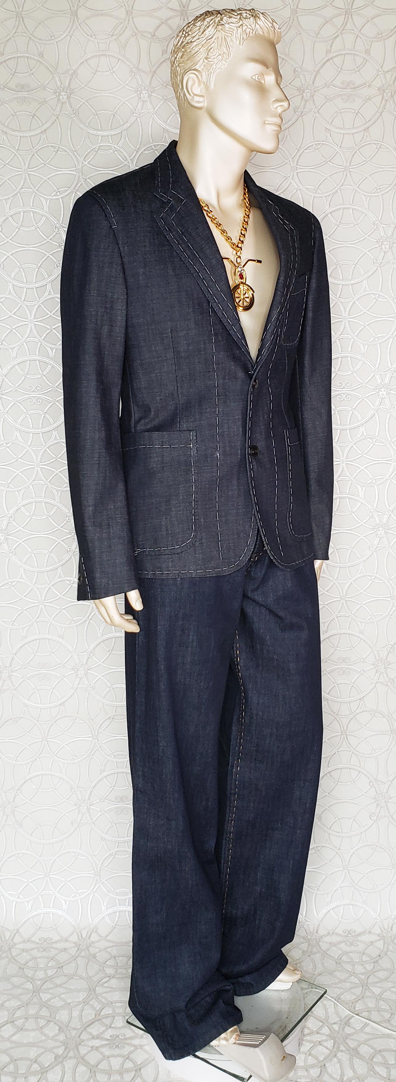 F/W 2015 look #30 NEW VERSACE JEANS SUIT For Sale 2