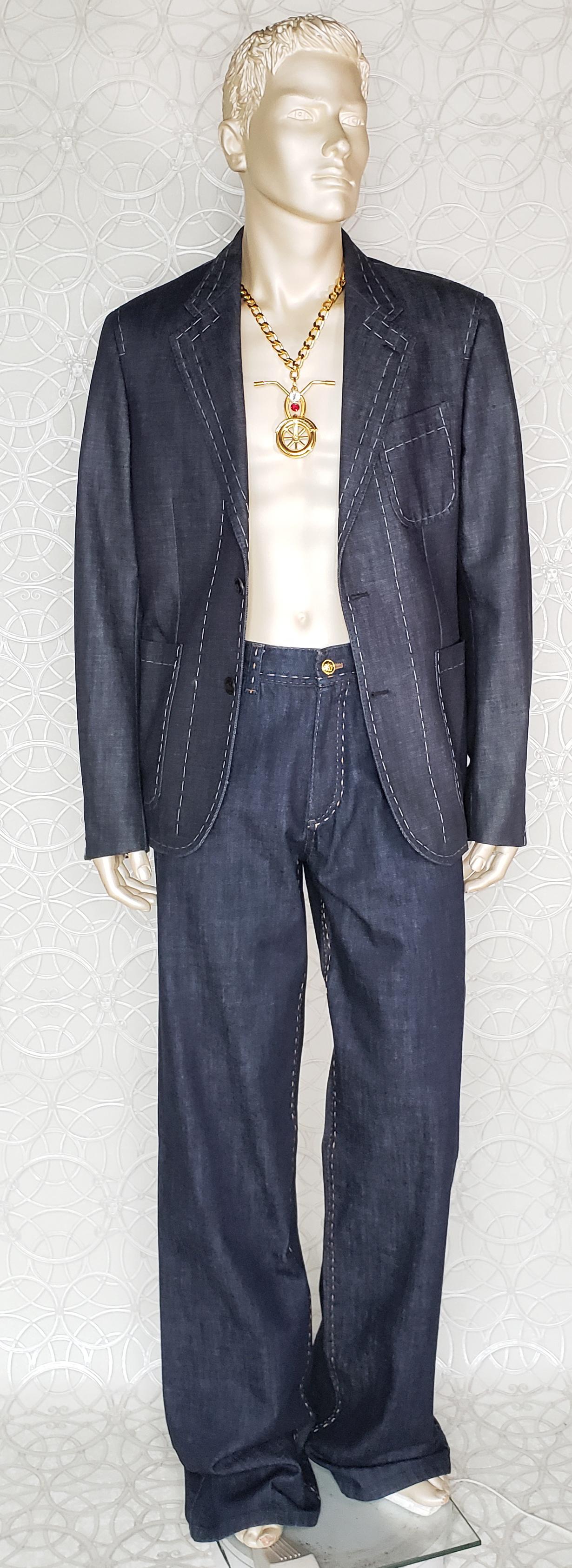 F/W 2015 look #30 NEW VERSACE JEANS SUIT For Sale 3