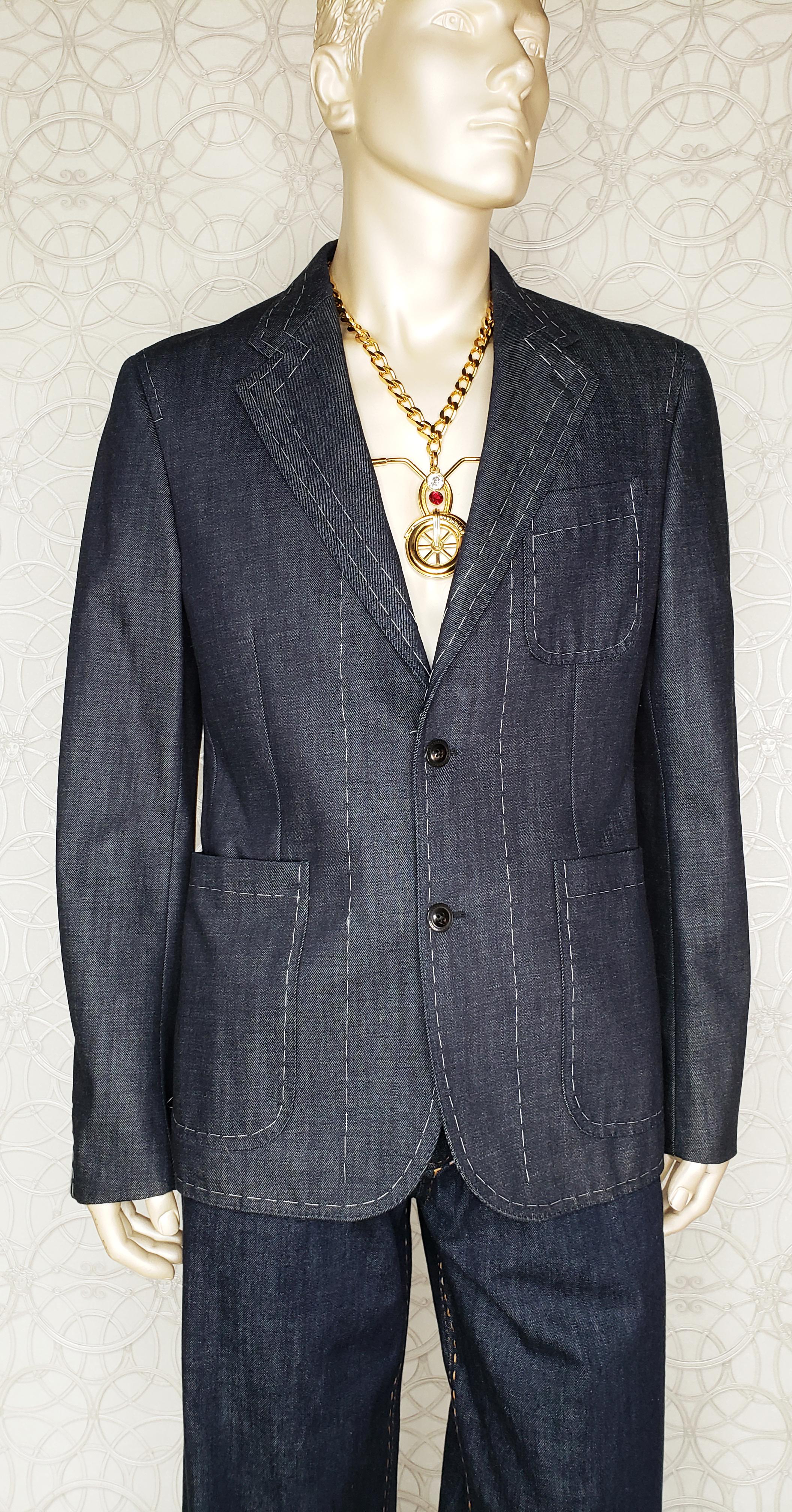 F/W 2015 look #30 NEW VERSACE JEANS SUIT For Sale 4