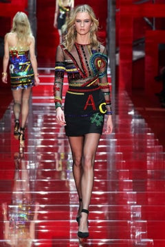 F/W 2015 look # 51 NEW VERSACE #GREEK EMBELLISHED TULLE TOP 42 - 6