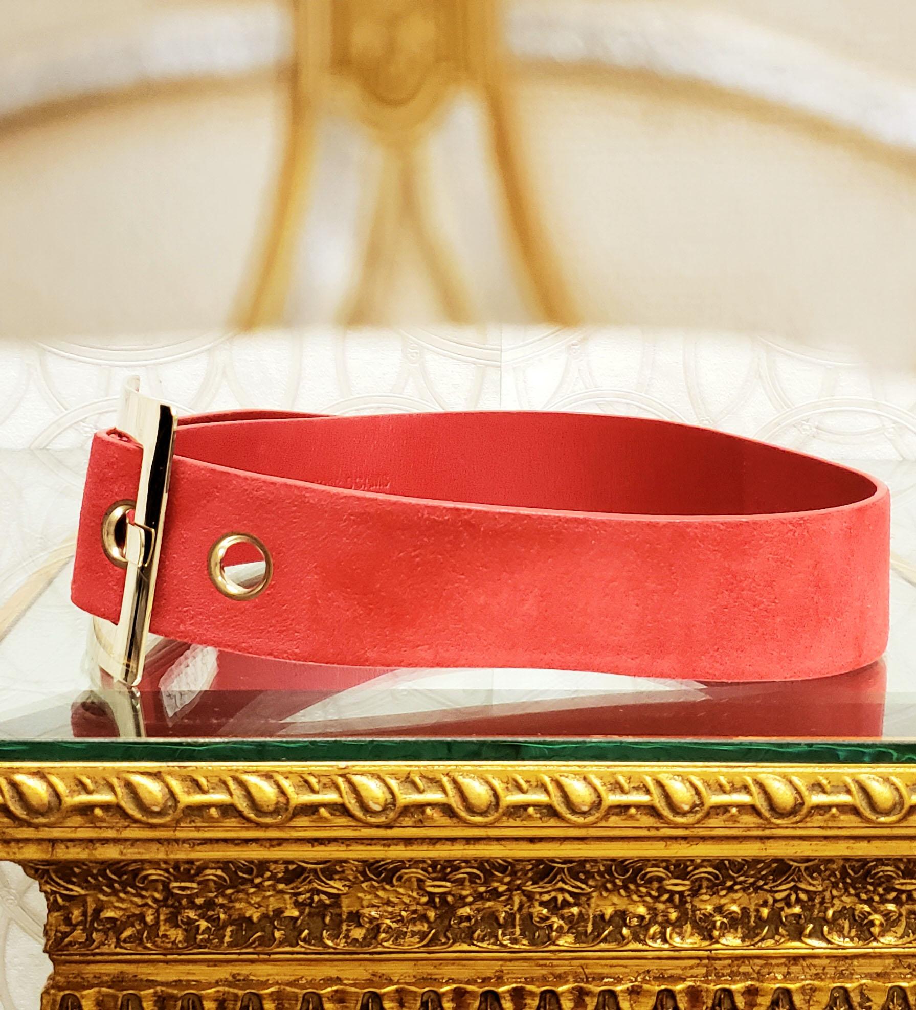 versace red belt