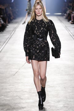 F/W 2016 Look #28 VERSACE BLACK SEMI SHEER MINI DRESS 38 - 2