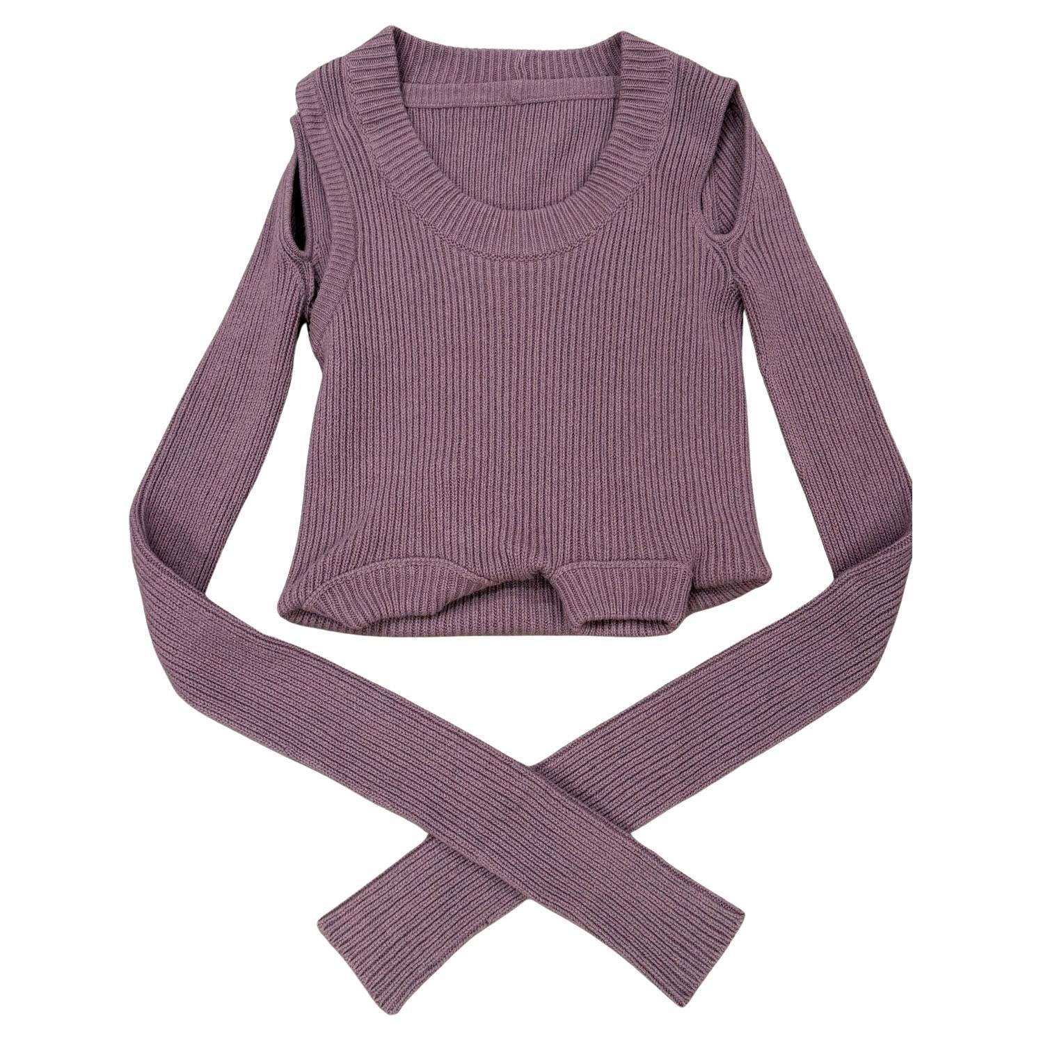 F/W 2023 Rick Owens “Luxor” runway ribbed knit banana top