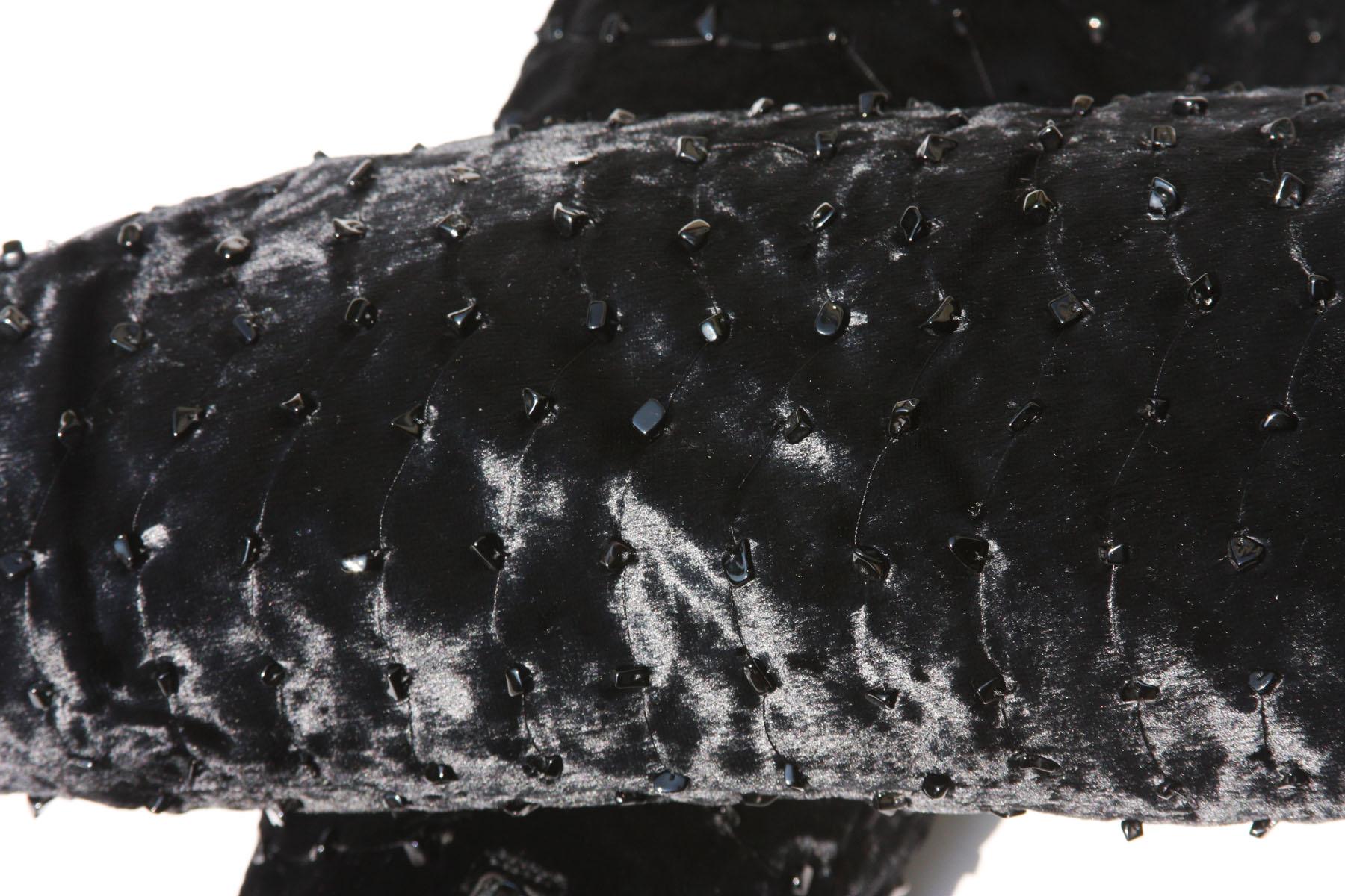 Bottes en velours noir embellies d'onyx Tom Ford pour Gucci, A/H 99, Taille 37,5 7,5 en vente 3