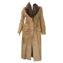 Passerella A/I 1996 Vintage Tom Ford for Gucci Cappotto in pelle e pelliccia degno di un museo taglia S