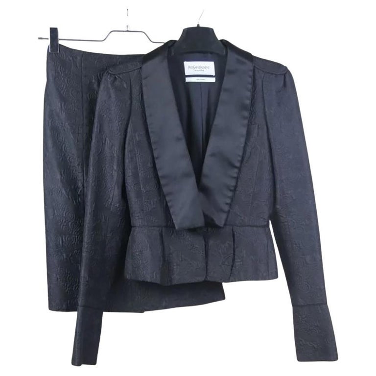 Vintage Yves Saint Laurent Menswear Dark Grey Grey Royal Blue 