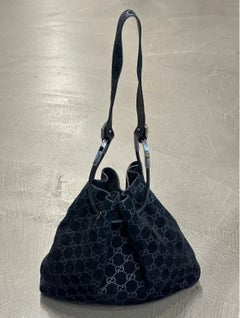 F/W1997 Gucci by Tom Ford monogram suede hobo bag