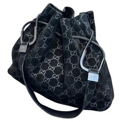 F/W1997 Gucci by Tom Ford monogram suede hobo bag