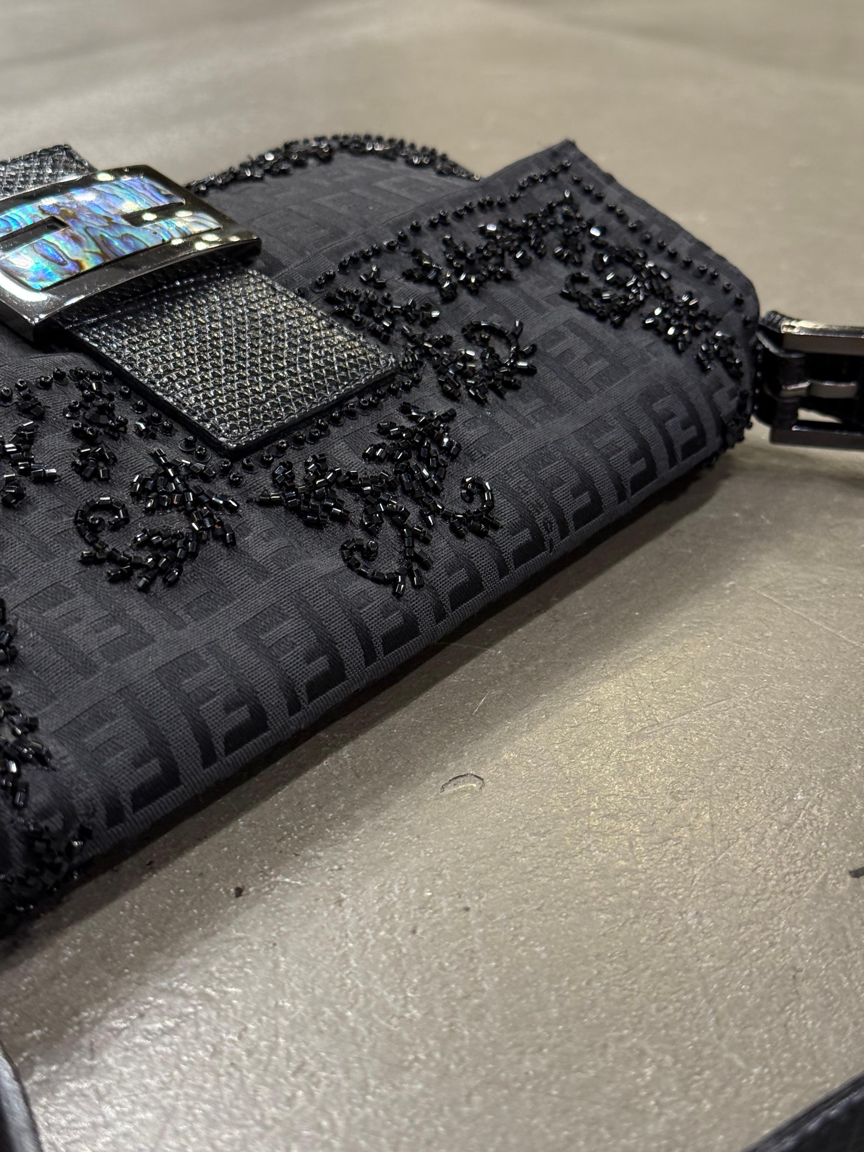 da uomo o donna F/W1999 Fendi Baguette Zucchino con inserti lucertola e fibbia madreperla in vendita