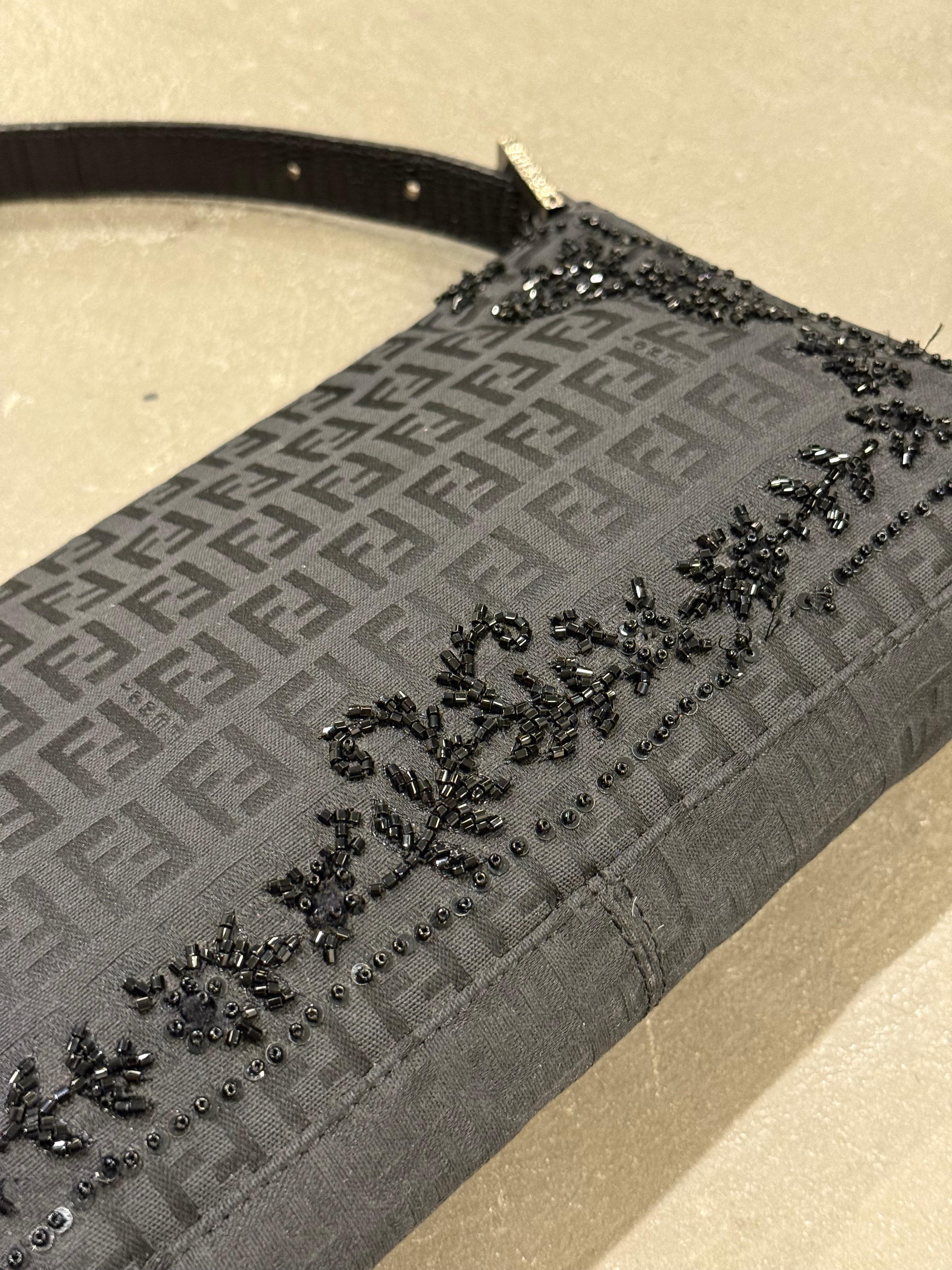 F/W1999 Fendi Baguette Zucchino con inserti lucertola e fibbia madreperla in vendita 2