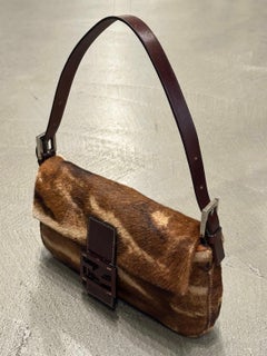F/W2001 Fendi printed pony hair Baguette bag