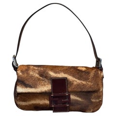 F/W2001 Fendi printed pony hair Baguette bag