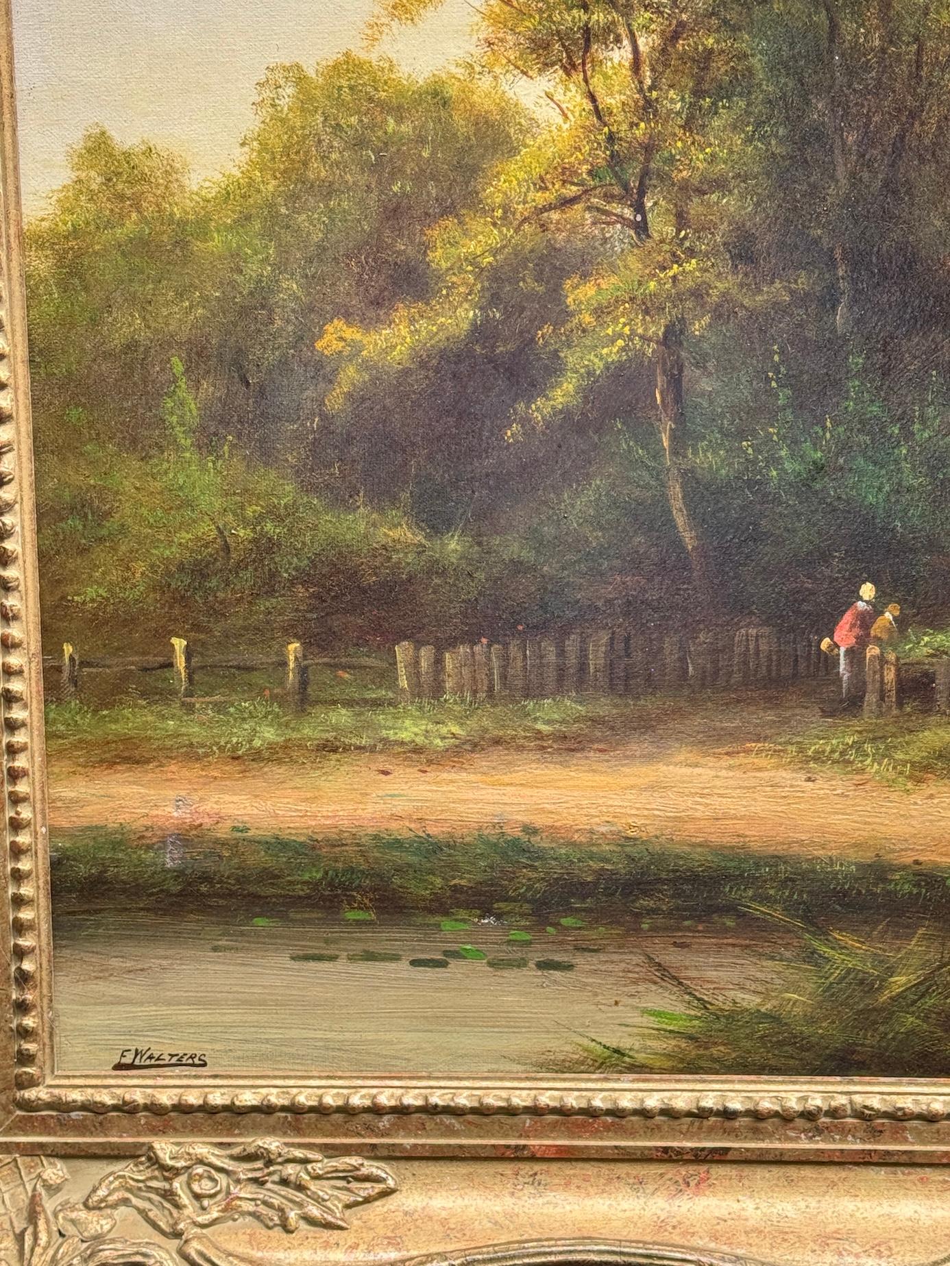 Paysage de cottage anglais du 19e siècle en vente 1