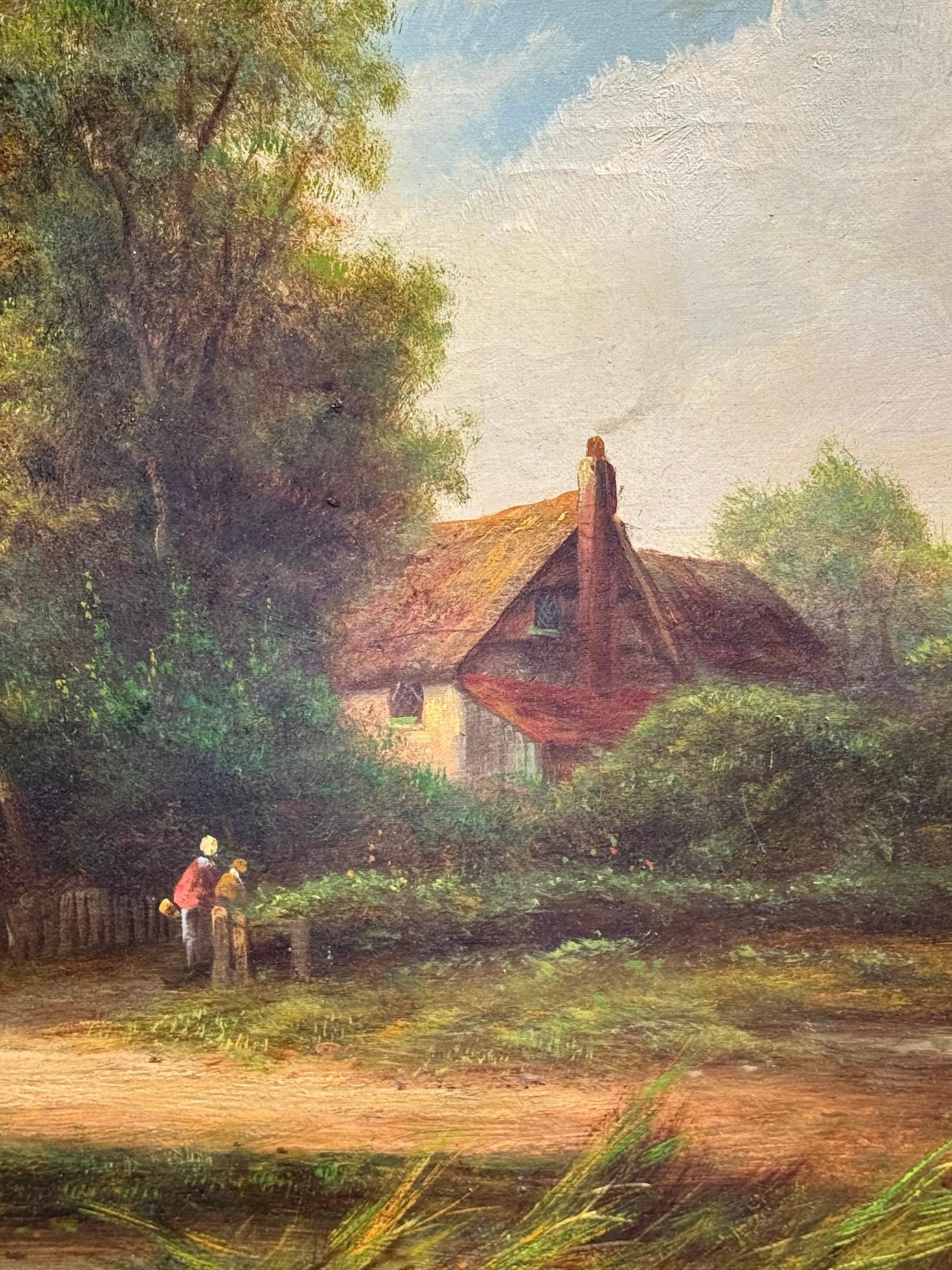 Paysage de cottage anglais du 19e siècle en vente 3